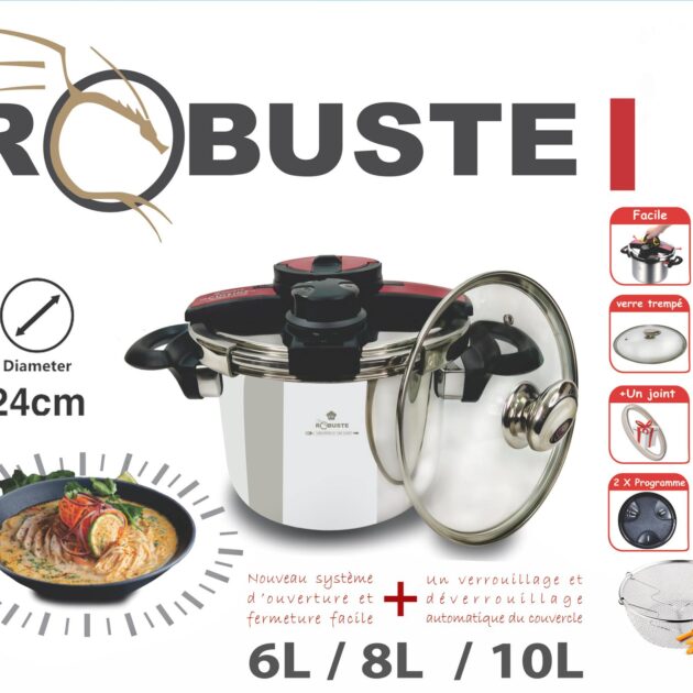 Cocotte & Marmite Robuste– 3 en 1 – 06 – 08 – 10 Litres