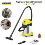 Aspirateur KARCHER WD3 INOX eau et poussière 1000W (Fonction soufflerie)